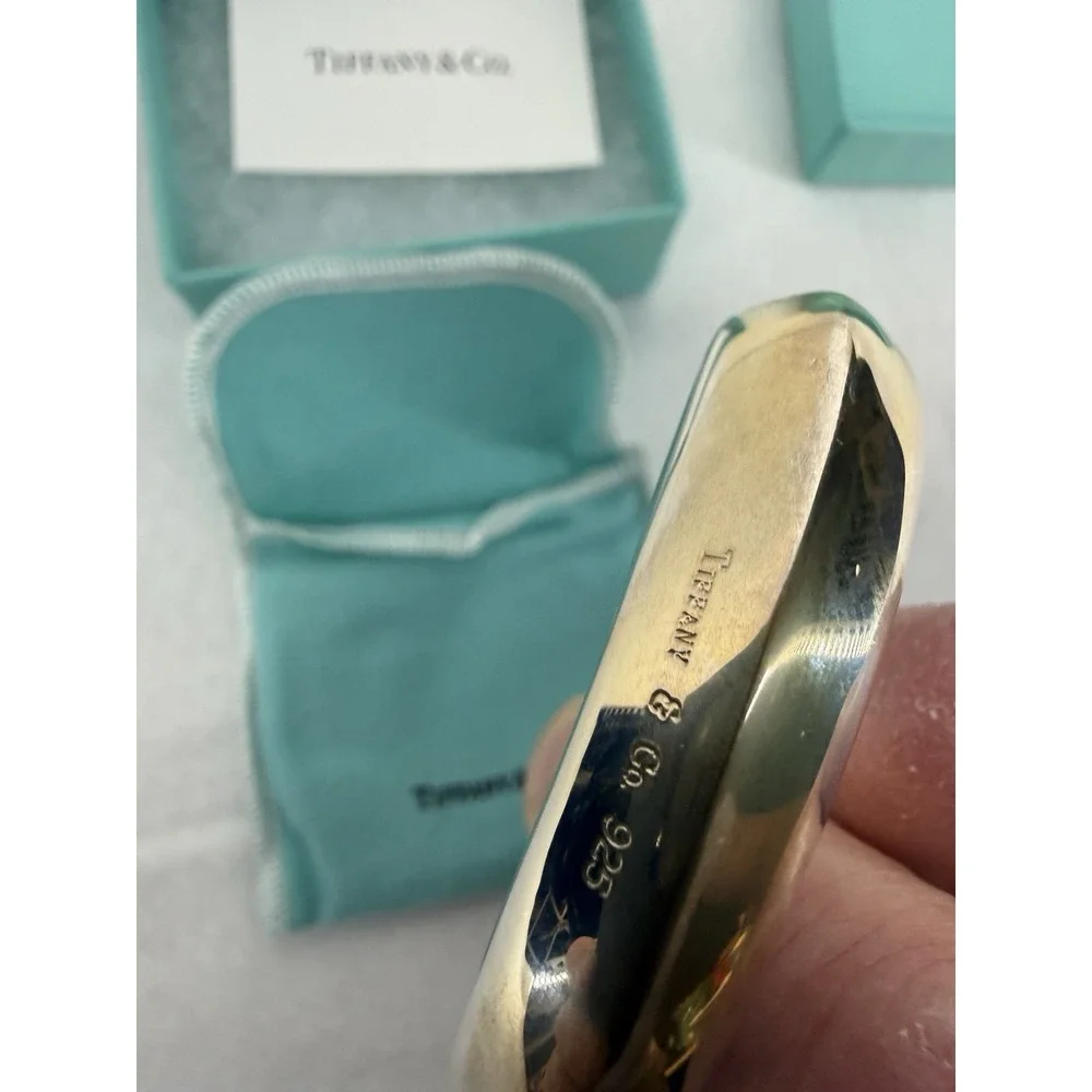 Tiffany & Co. Sterling Silver Man In The Moon Baby Rattle .925 W/ Box & Pouch